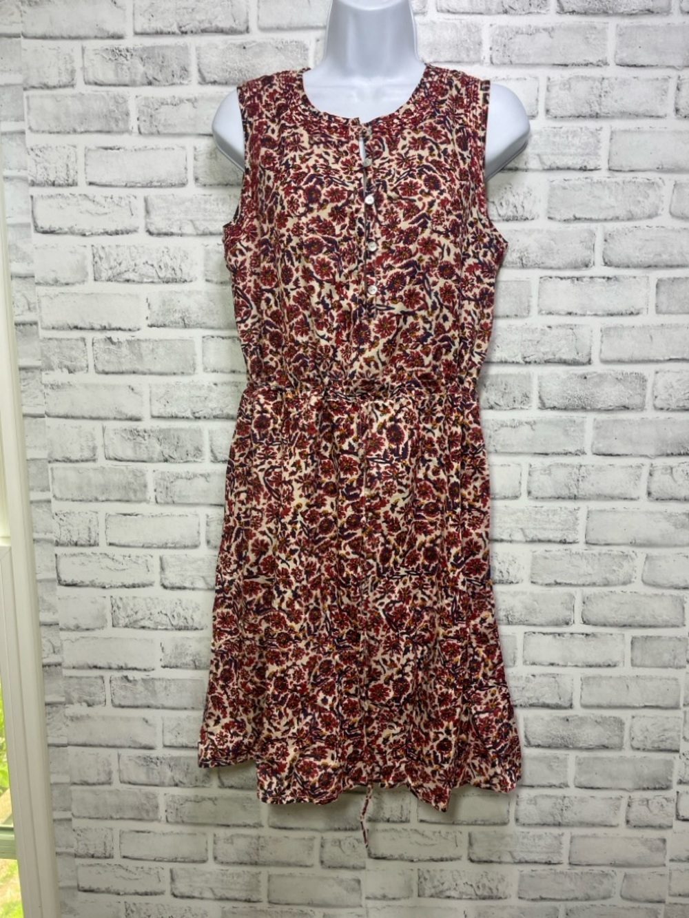 Lucky Brand Floral Print Drawstring
Waist Dress Small